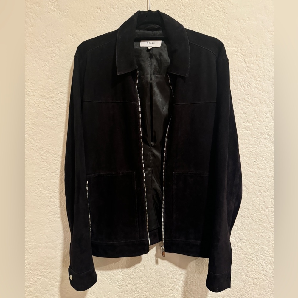 Small Black Reiss Suede Jacket.